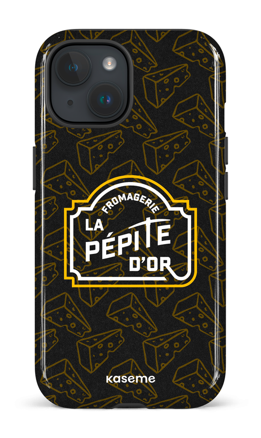 iPhone 15 Tough (Gloss) Pépite x Fromages Noir -