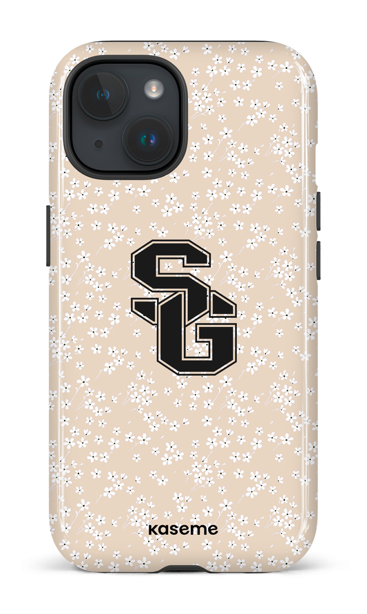 iPhone 15 Tough (Gloss) Posy Beige x Dragons -