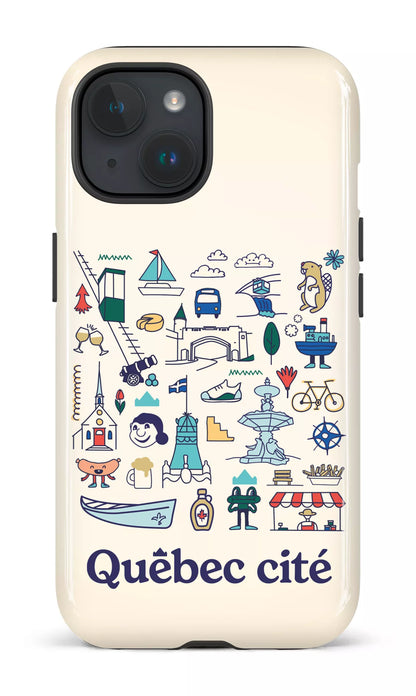 iPhone 15 Tough (Gloss) Québec illustré -