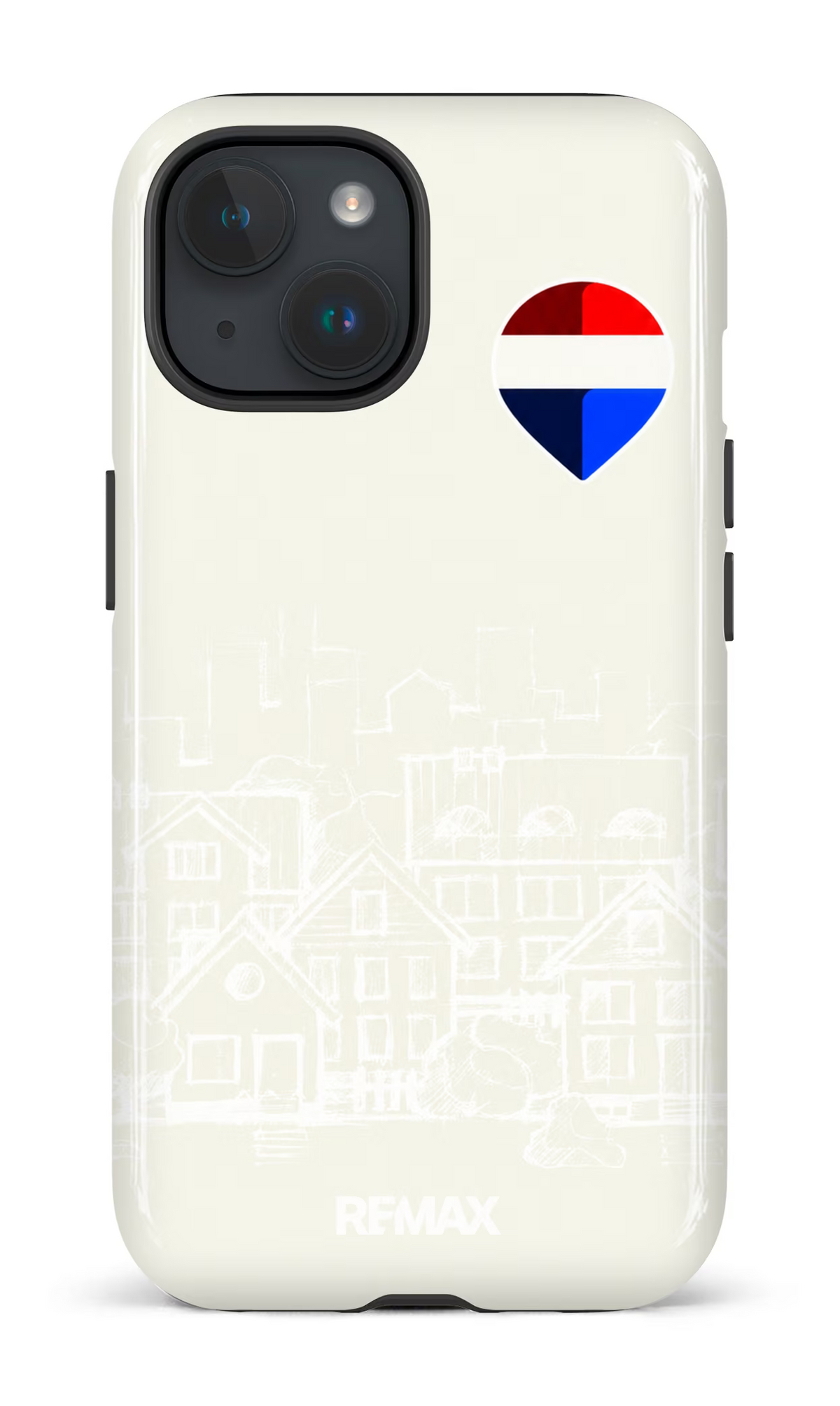 iPhone 15 Tough (Gloss) Remax Sketch Beige -