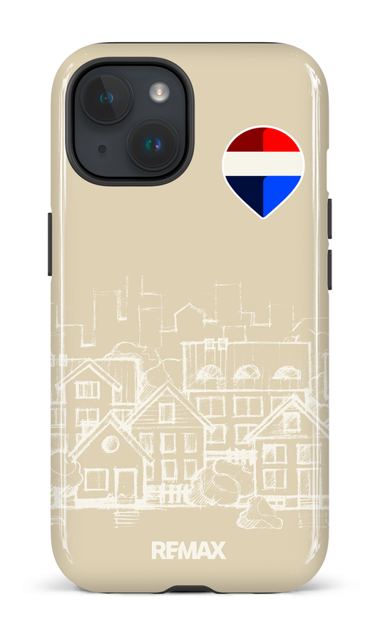 iPhone 15 Tough (Gloss) Remax Sketch Crème -