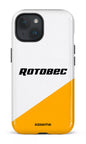 iPhone 15 Tough (Gloss) Rotobec Blanc et Jaune -