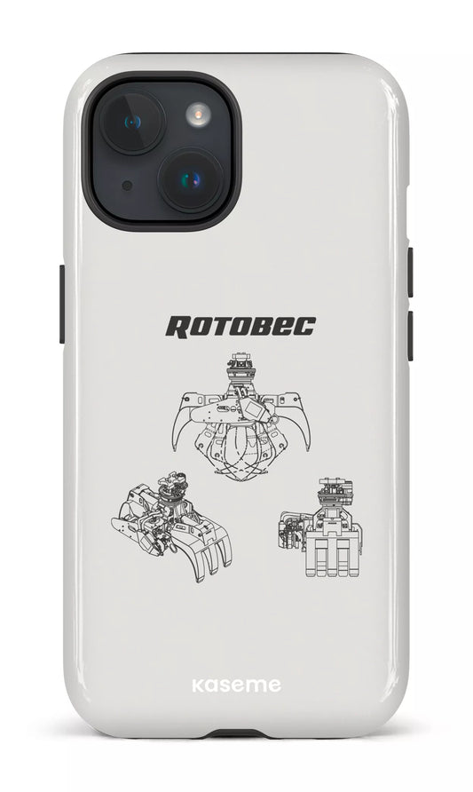 iPhone 15 Tough (Gloss) Rotobec Gris -