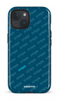 iPhone 15 Tough (Gloss) SREPE Pattern Bleu x Turquoise -
