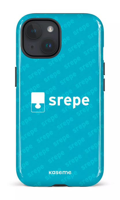 iPhone 15 Tough (Gloss) SREPE Pattern Turquoise -