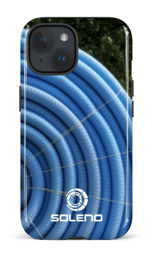 iPhone 15 Tough (Gloss) Soleno tuyau bleu -
