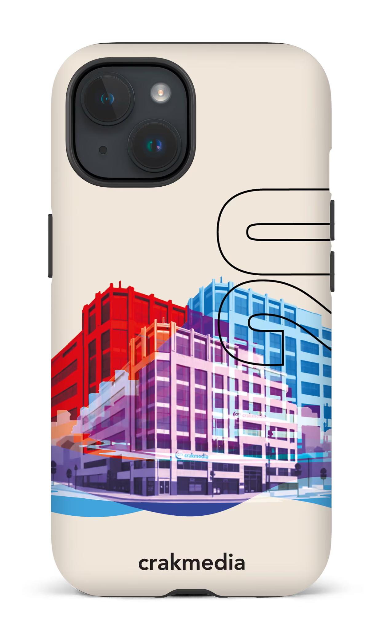 iPhone 15 Tough (Matte) Building Crakmedia -