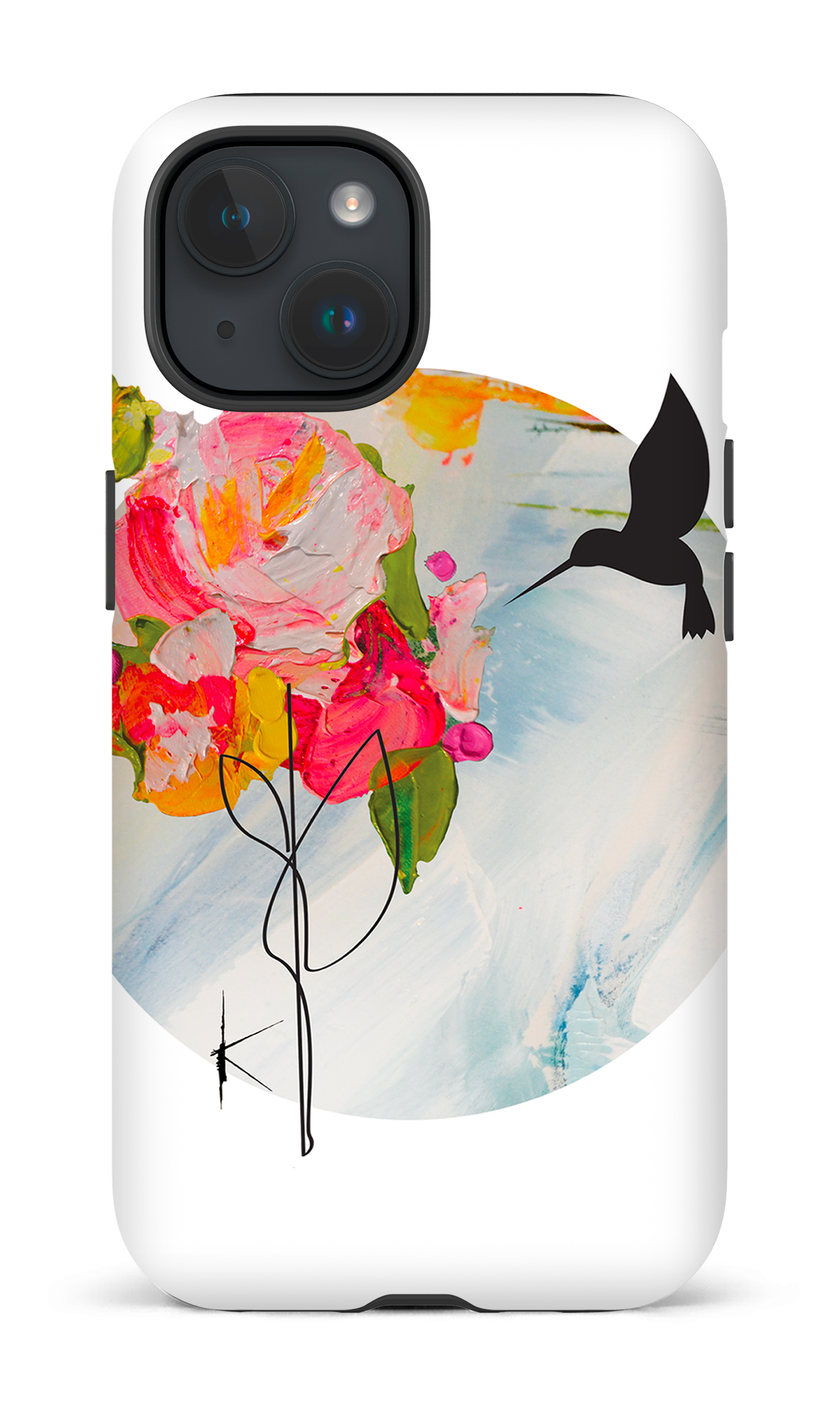 iPhone 15 Tough (Matte) Colibri par Kristine Girard -