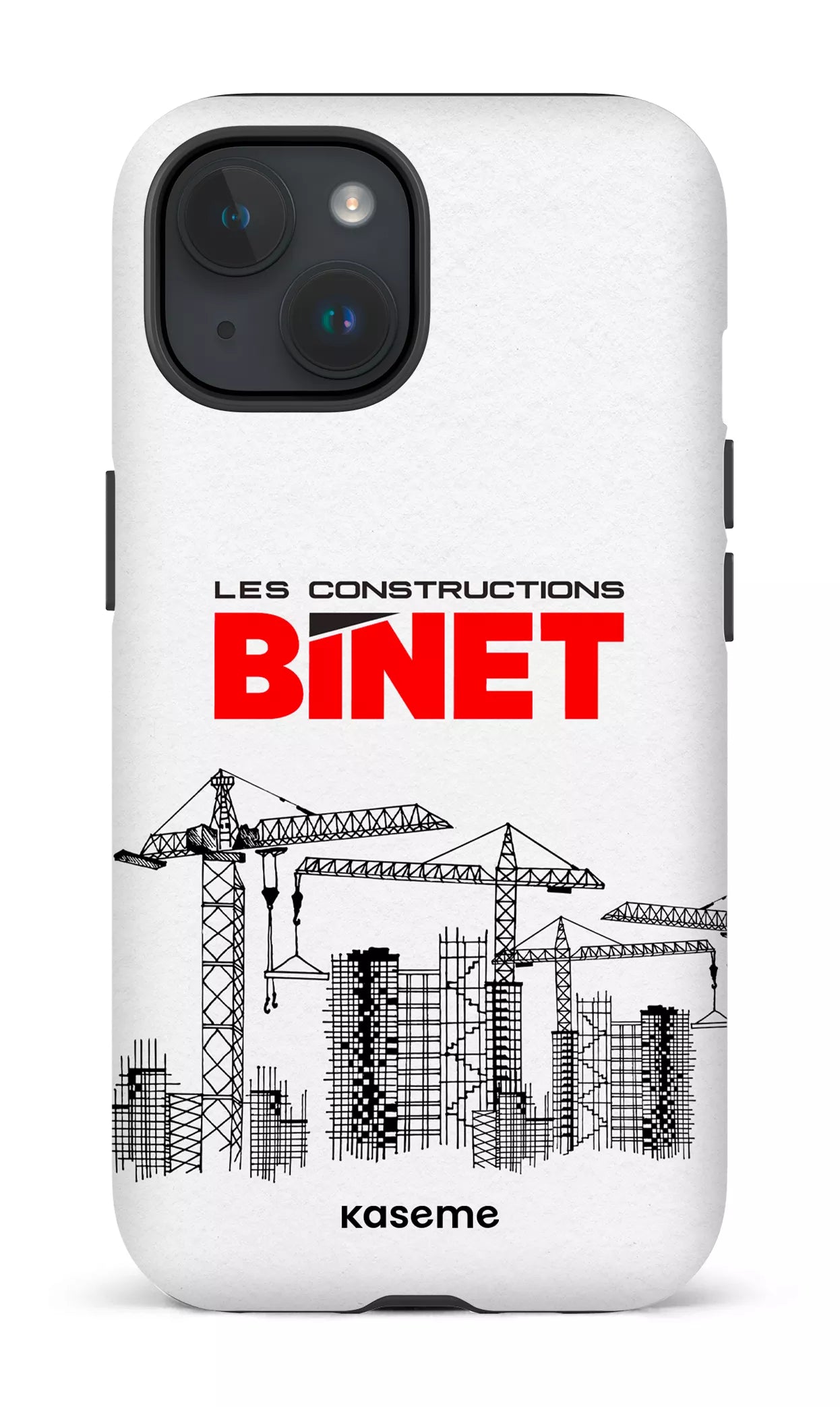iPhone 15 Tough (Matte) Constructions Binet Grues -