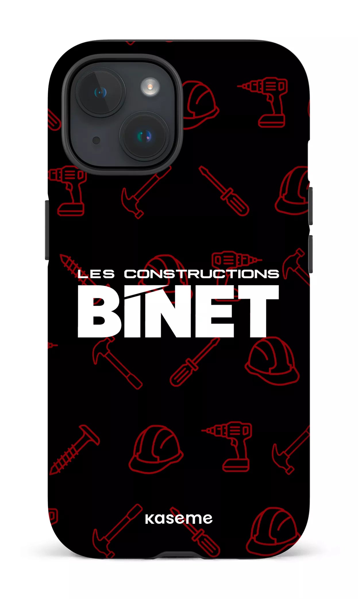 iPhone 15 Tough (Matte) Constructions Binet Noir -