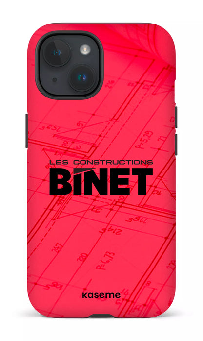 iPhone 15 Tough (Matte) Constructions Binet Rouge -