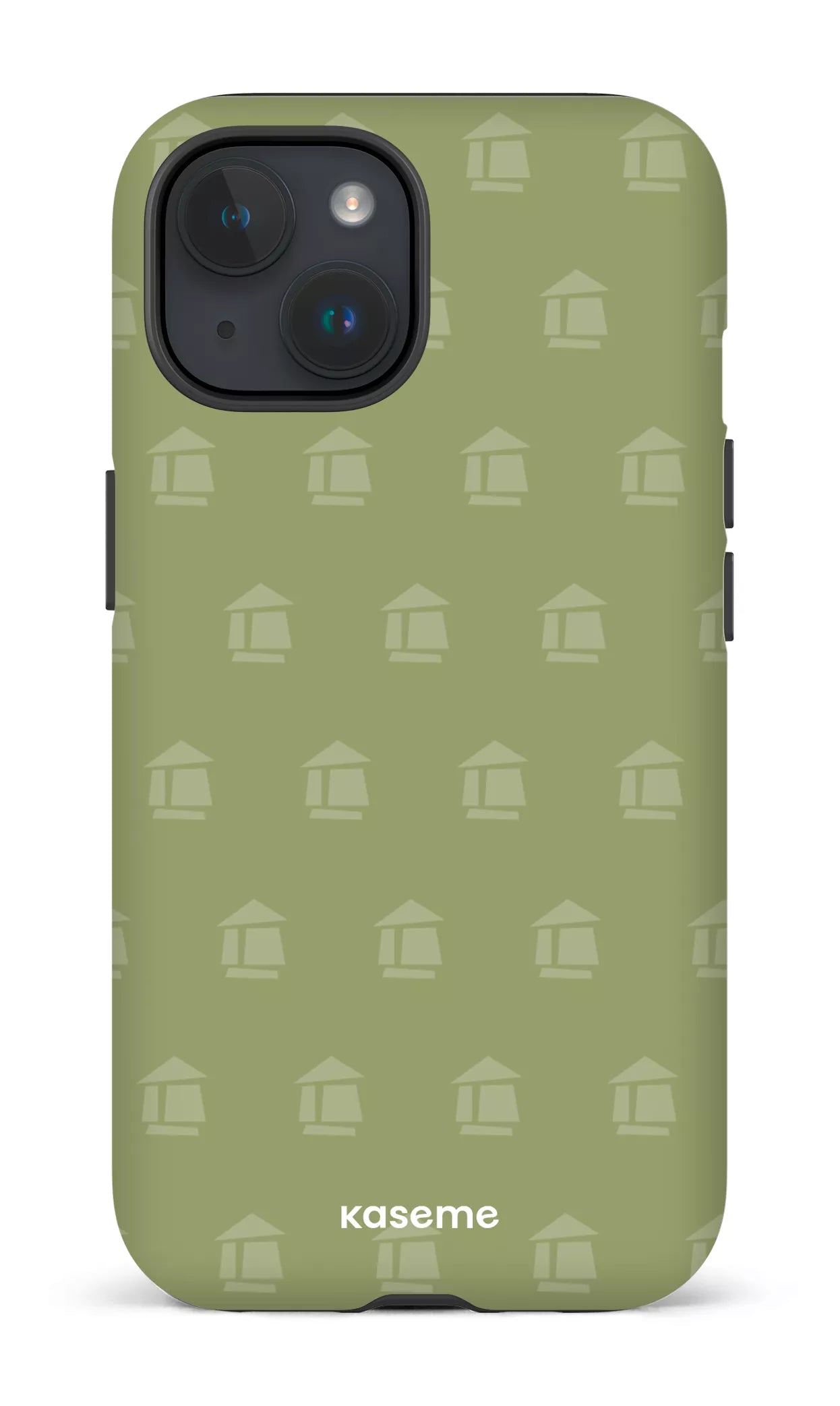 iPhone 15 Tough (Matte) Flordeco motif sauge -