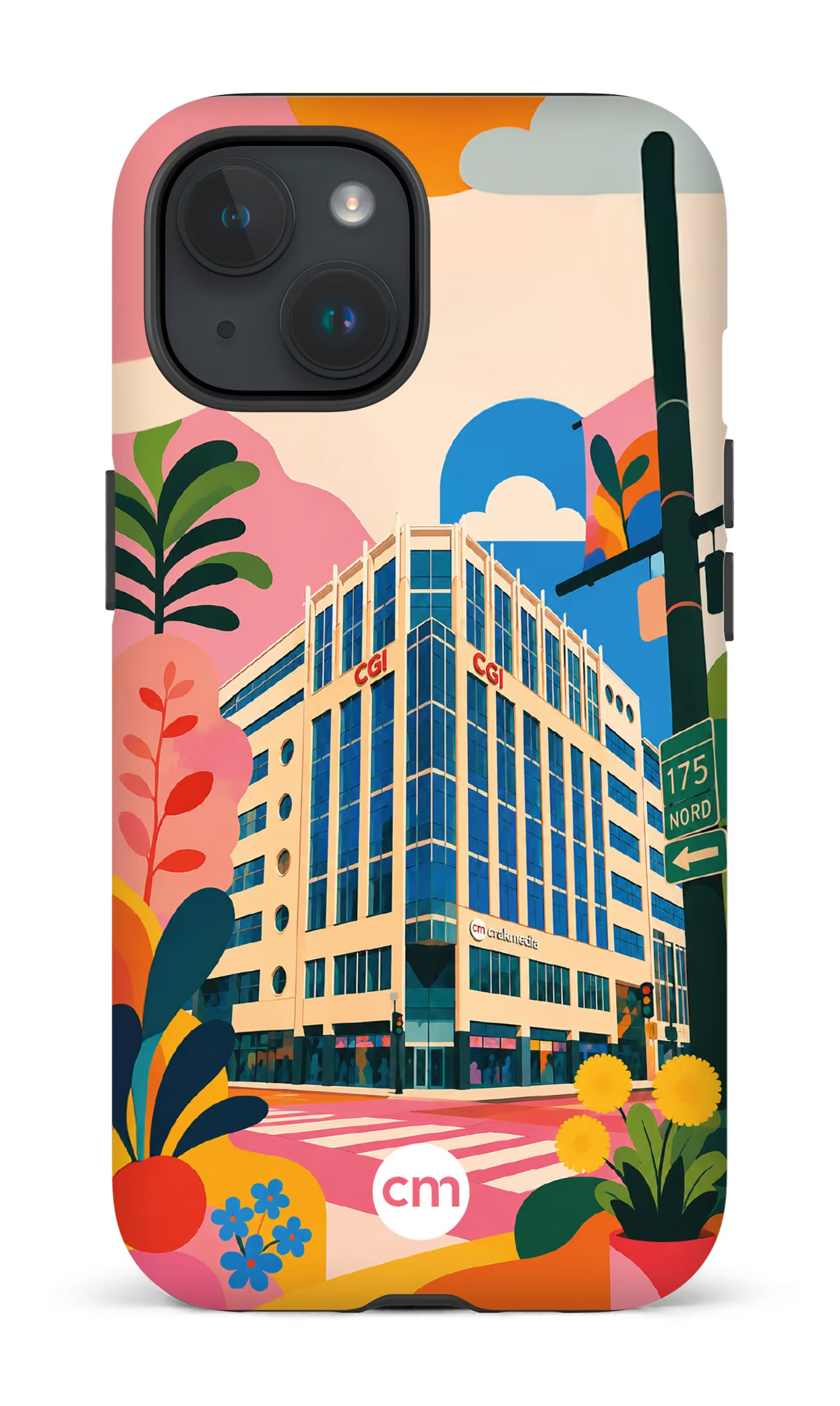 iPhone 15 Tough (Matte) Funky Building Crakmedia -