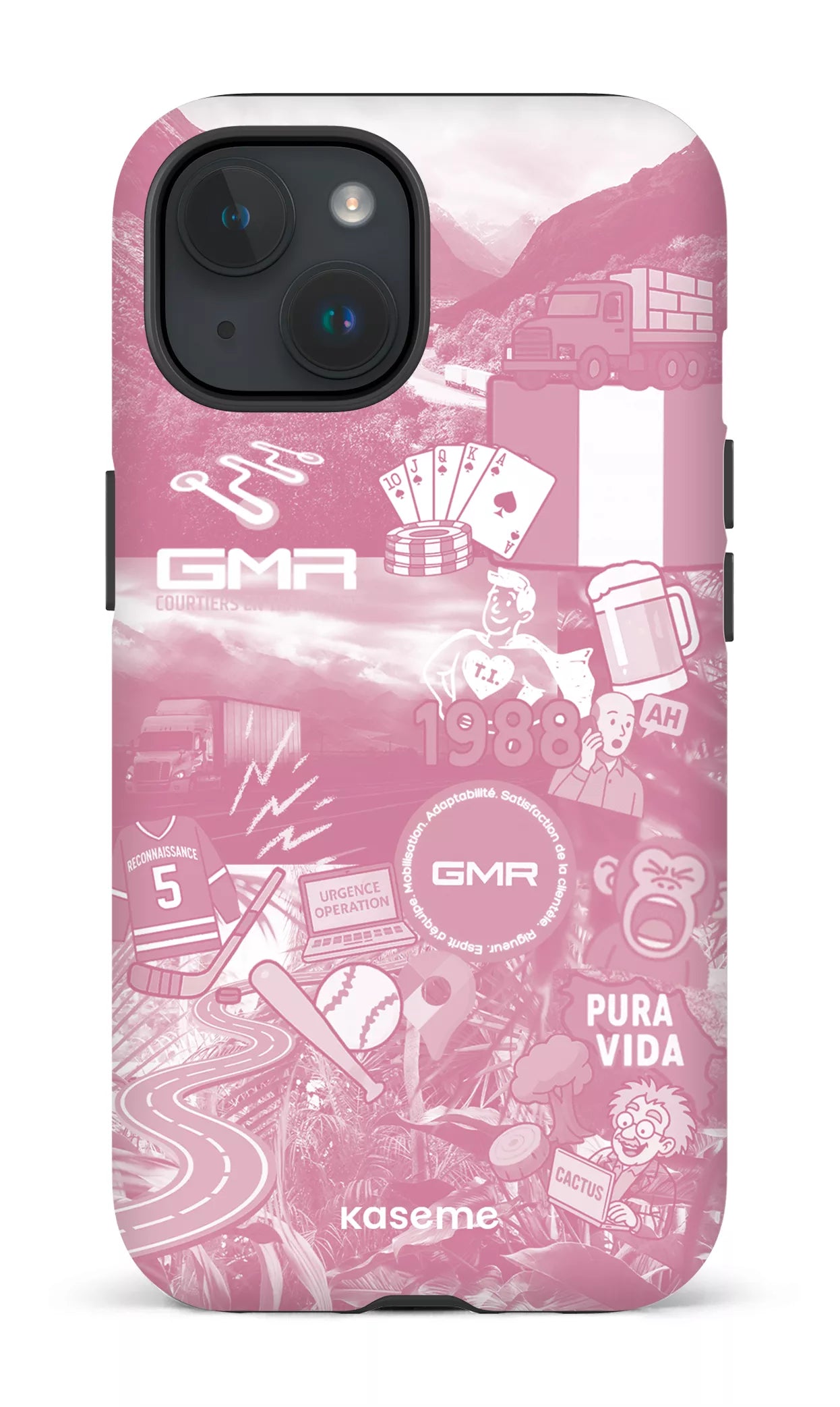 iPhone 15 Tough (Matte) GMR Collage Rose -
