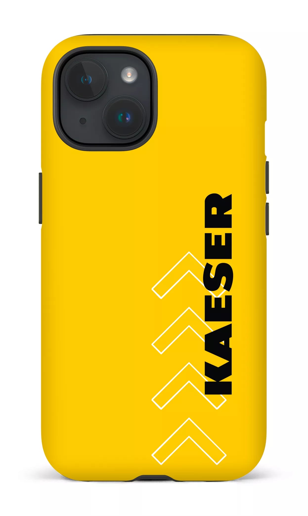 iPhone 15 Tough (Matte) Kaeser Flèches Jaune -