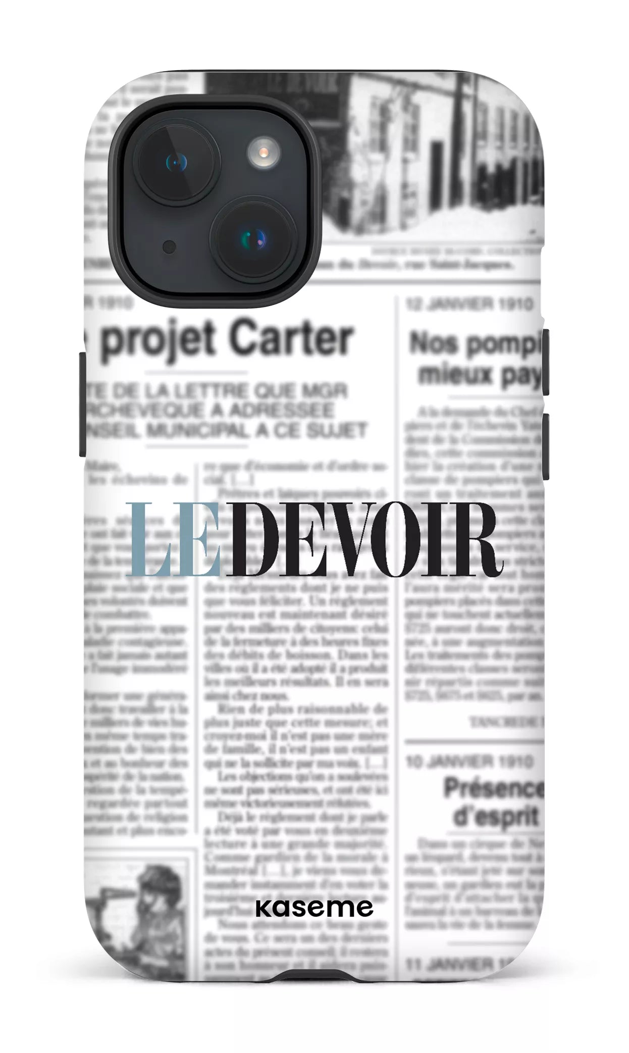 iPhone 15 Tough (Matte) Le Devoir Journal -