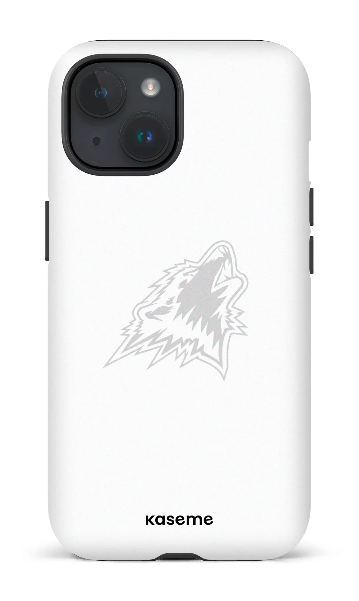 iPhone 15 Tough (Matte) Les Huskies Blanc -