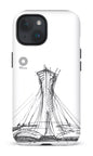 iPhone 15 Tough (Matte) Parc Olympique - Croquis Blanc -