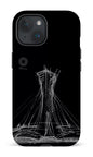 iPhone 15 Tough (Matte) Parc Olympique - Croquis Noir -