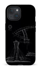 iPhone 15 Tough (Matte) Parc Olympique - Croquis Plan Noir -