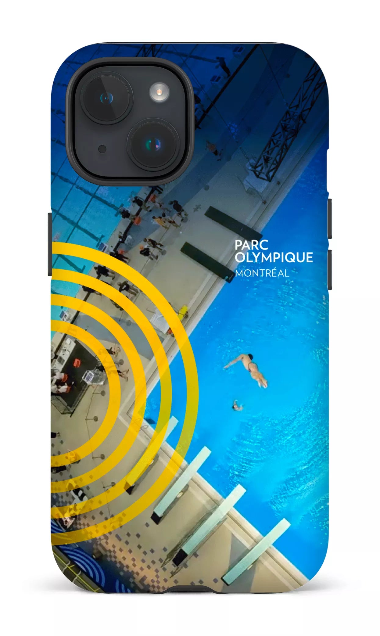 iPhone 15 Tough (Matte) Parc Olympique - Lieu Plongeon -