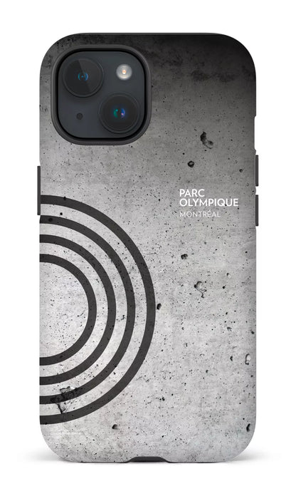 iPhone 15 Tough (Matte) Parc Olympique - Texture Béton -