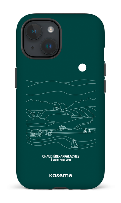iPhone 15 Tough (Matte) Paysage Line Art par TCA -