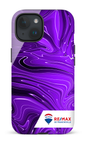 iPhone 15 Tough (Matte) Peinture marbrée sombre violette de Francheville -