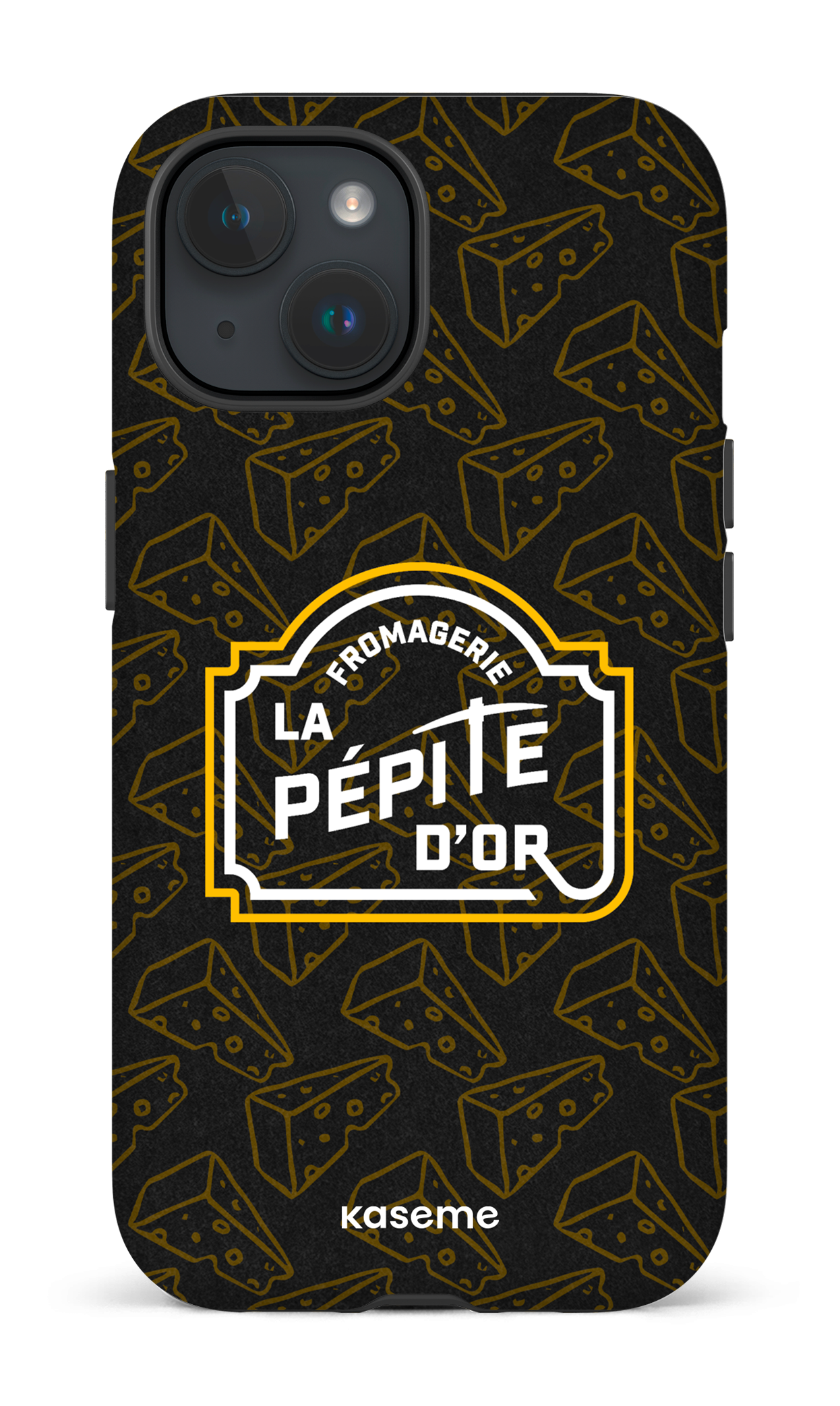 iPhone 15 Tough (Matte) Pépite x Fromages Noir -