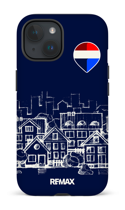 iPhone 15 Tough (Matte) Remax Sketch Bleu -