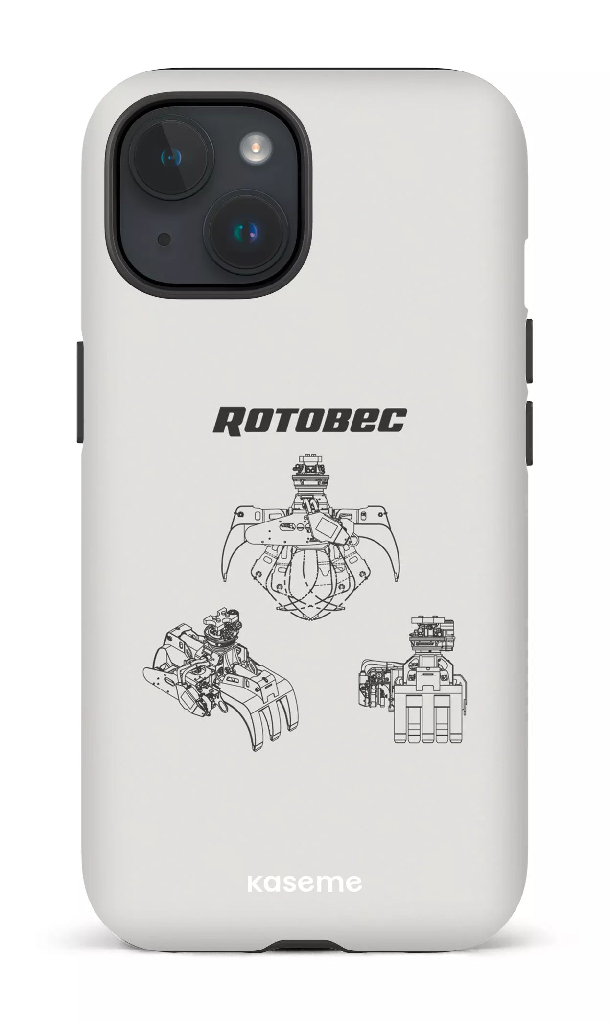 iPhone 15 Tough (Matte) Rotobec Gris -