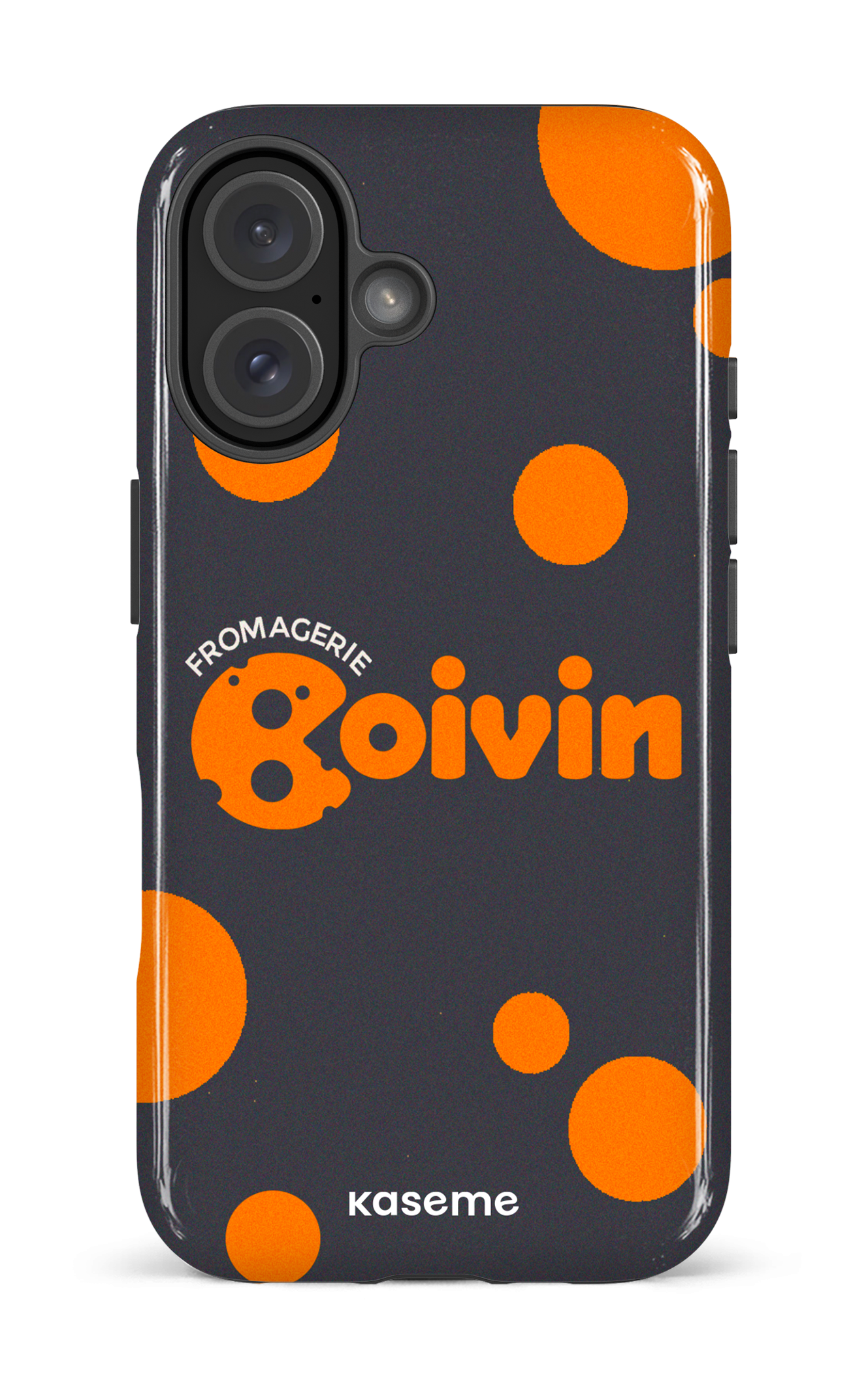 iPhone 16 Impact Case Boivin Gris x Ronds -