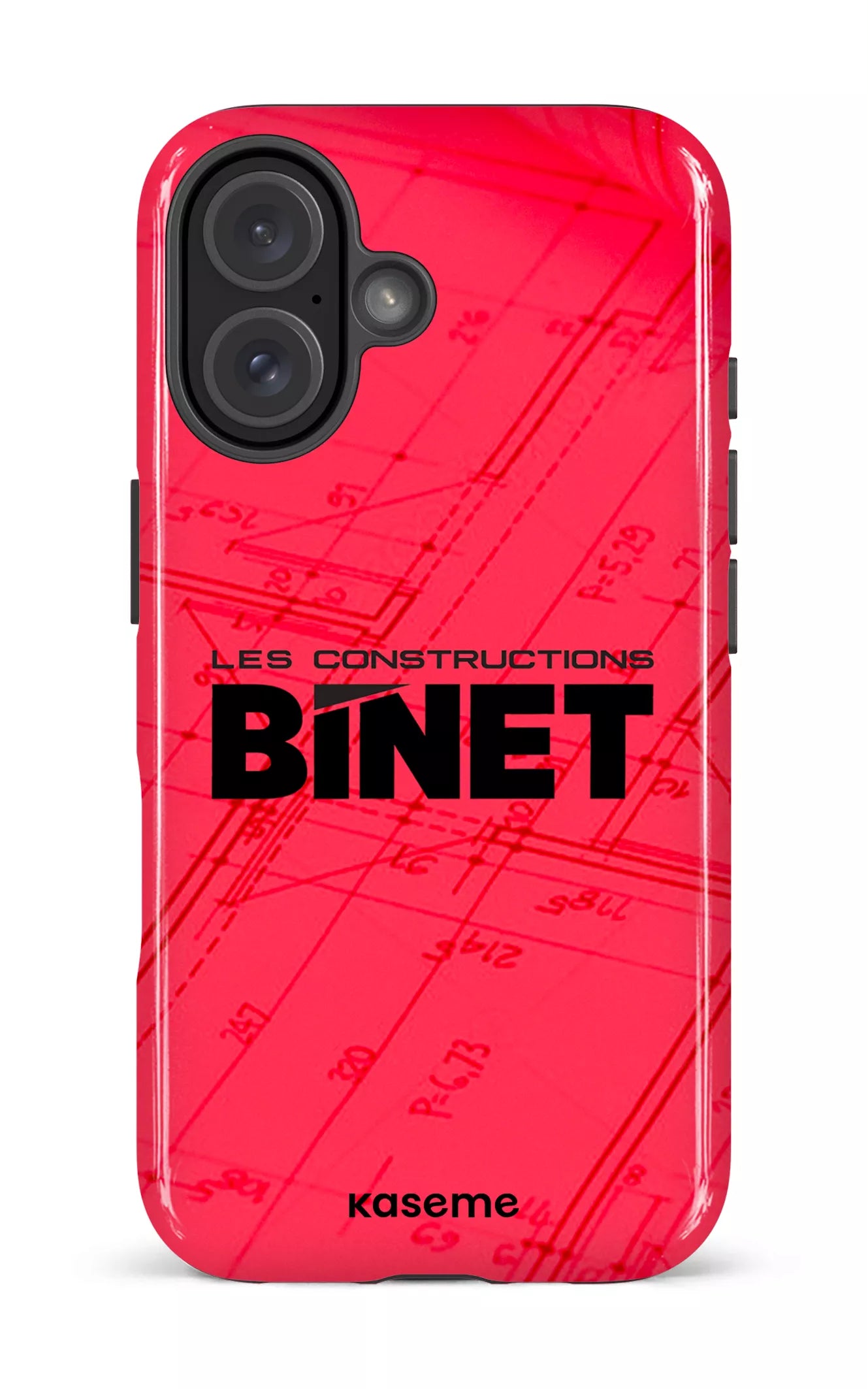 iPhone 16 Impact Case Constructions Binet Rouge -