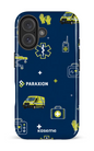 iPhone 16 Impact Case Icônes bleu Paraxion -
