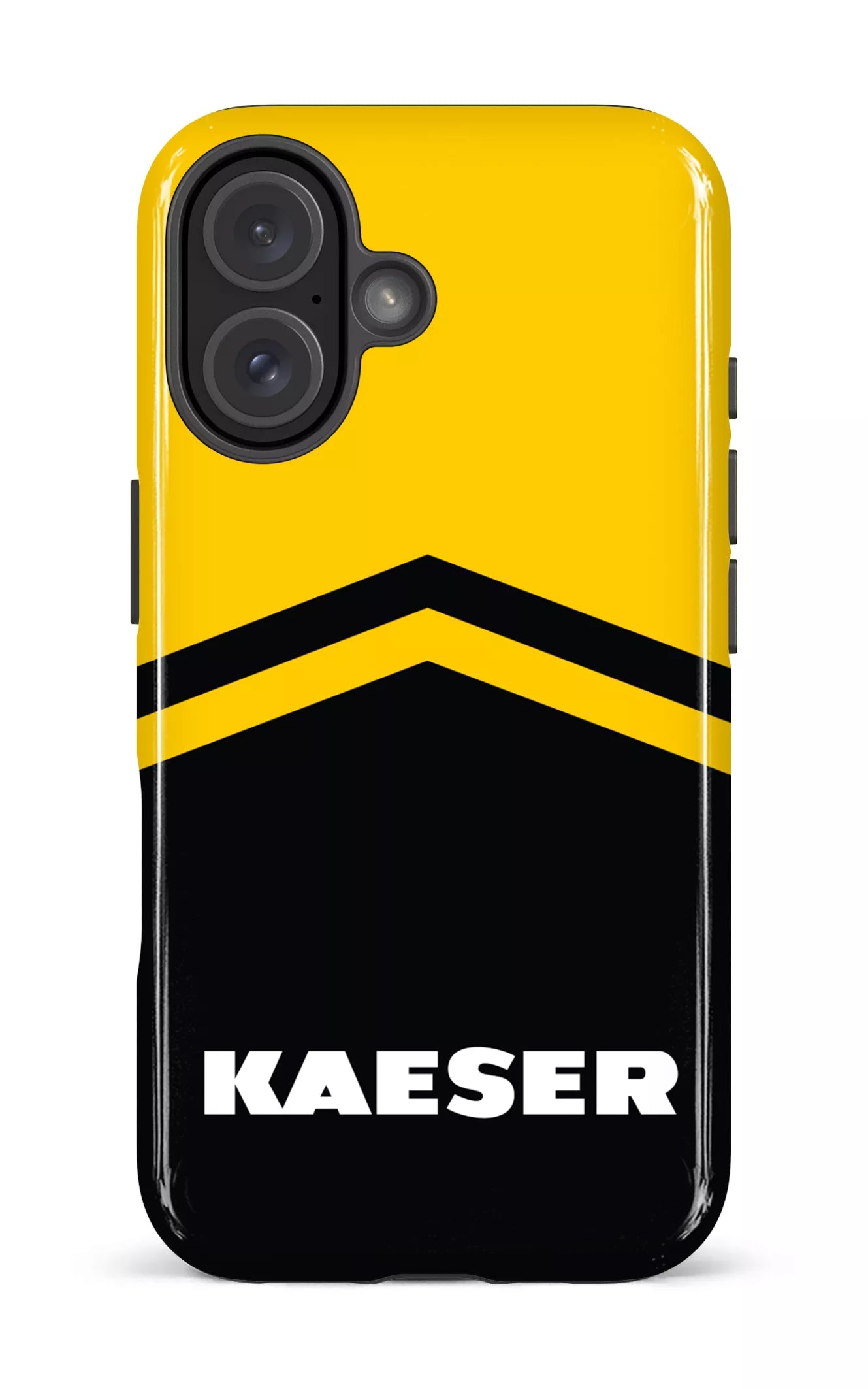iPhone 16 Impact Case Kaeser Noir et Jaune -