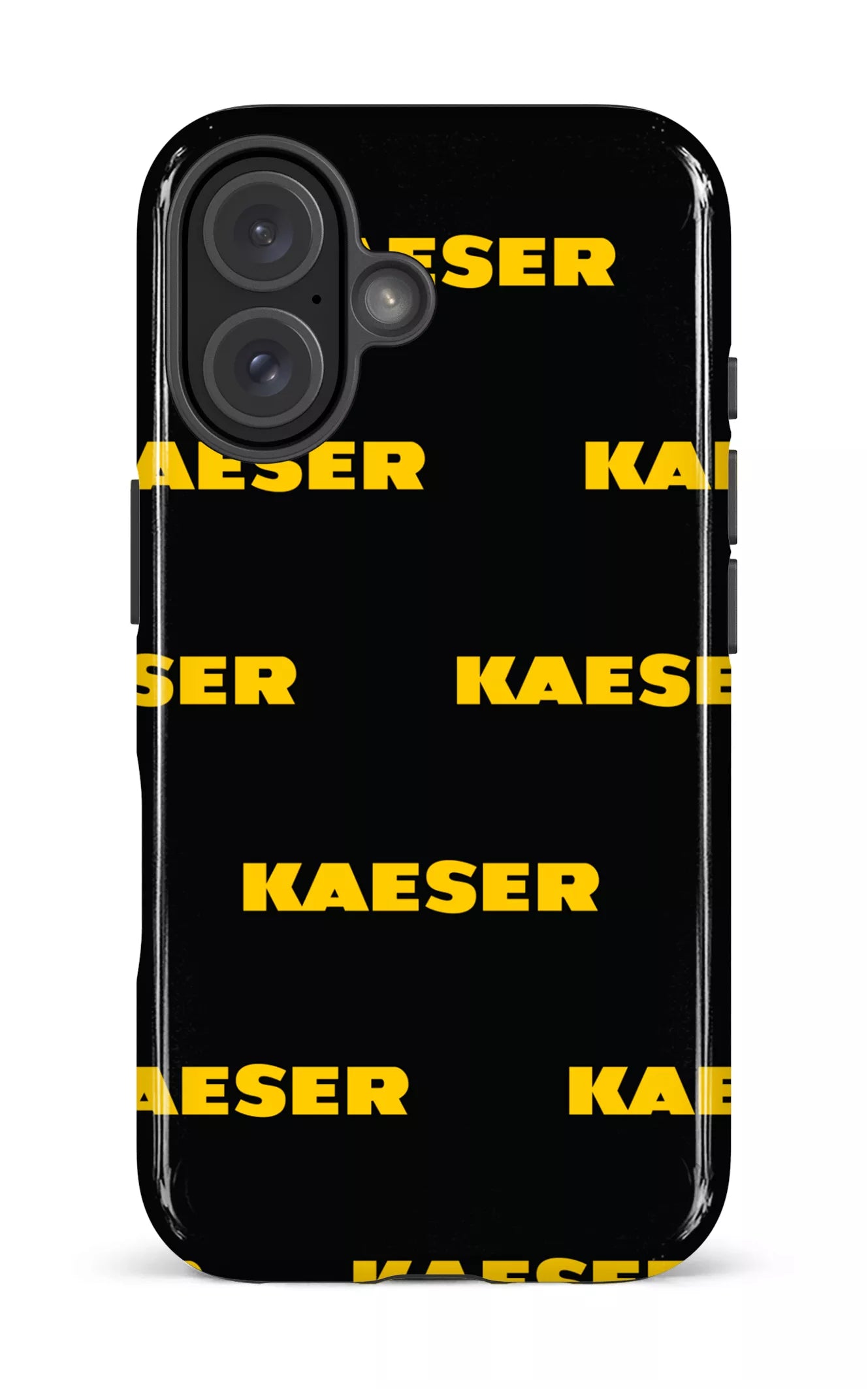 iPhone 16 Impact Case Kaeser Pattern Noir -