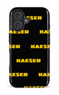 iPhone 16 Impact Case Kaeser Pattern Noir -