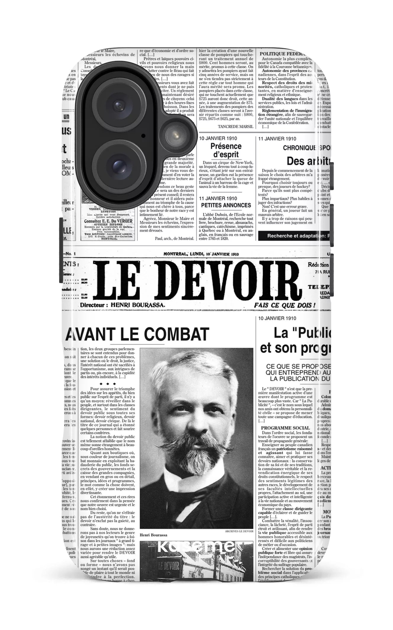 iPhone 16 Impact Case Le Devoir — Premier édito -