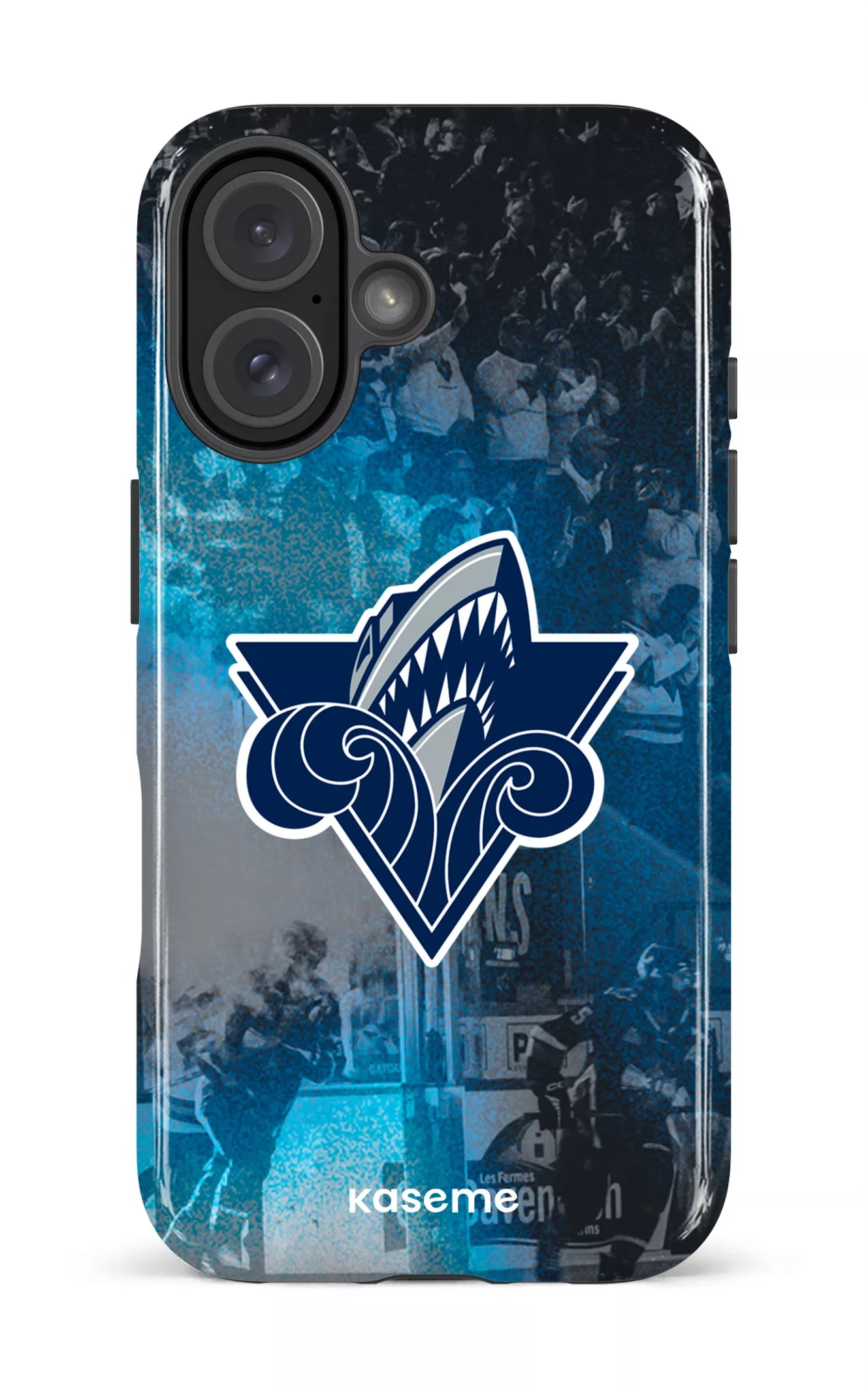 iPhone 16 Impact Case Océanic Logo & Foule -