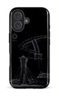 iPhone 16 Impact Case Parc Olympique - Croquis Plan Noir -