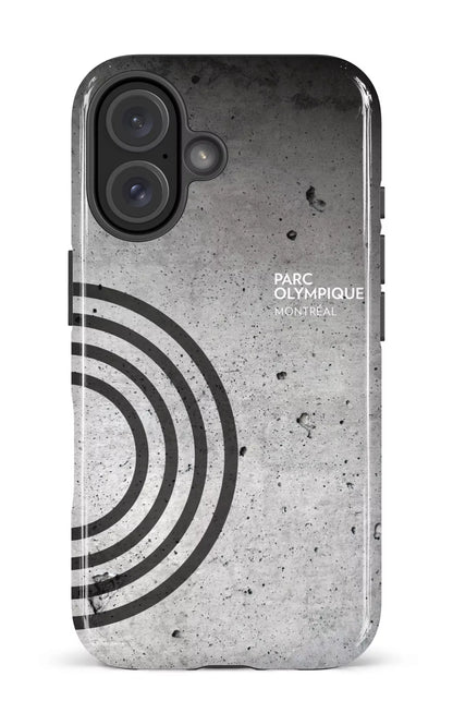 iPhone 16 Impact Case Parc Olympique - Texture Béton -