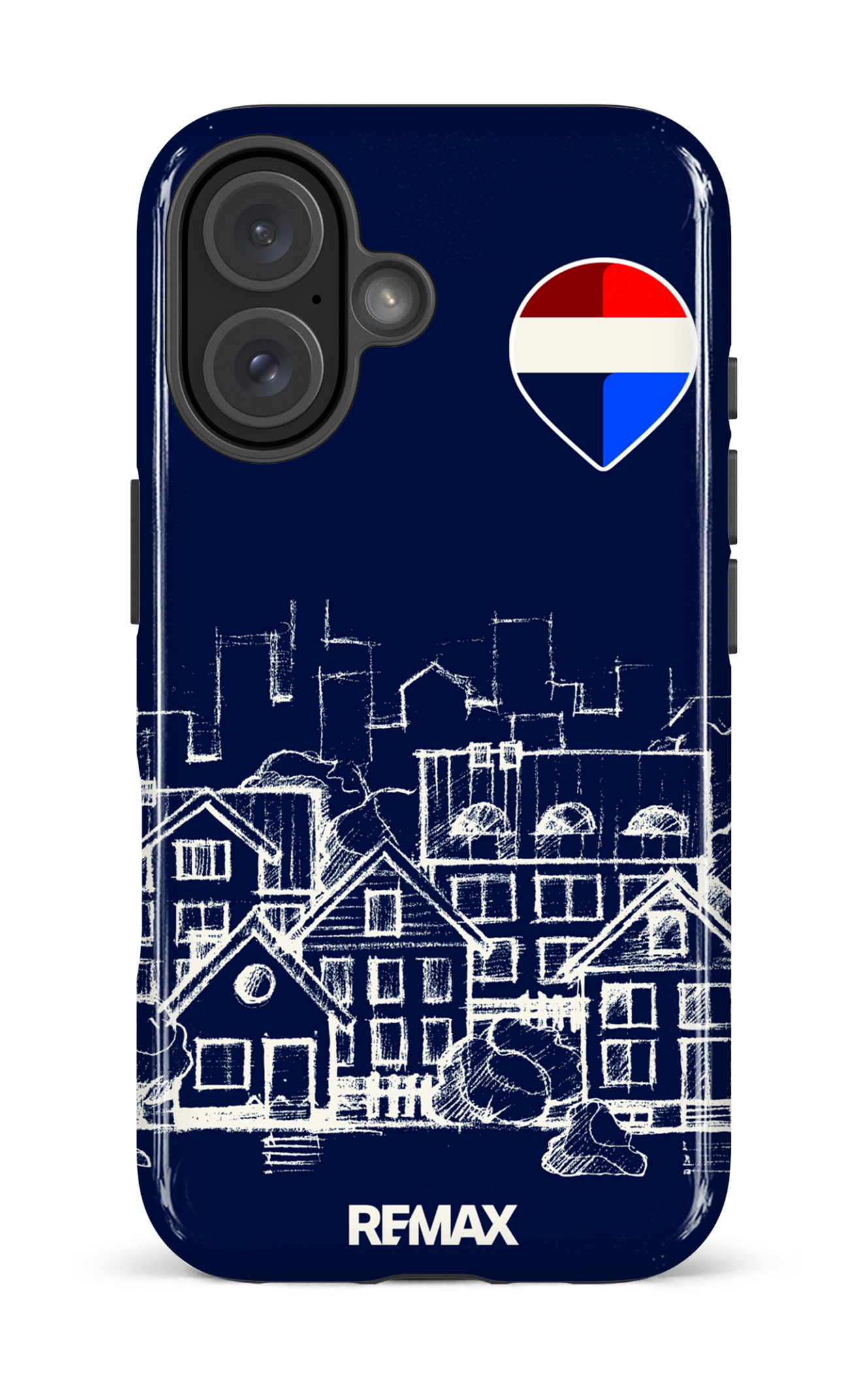 iPhone 16 Impact Case Remax Sketch Bleu -