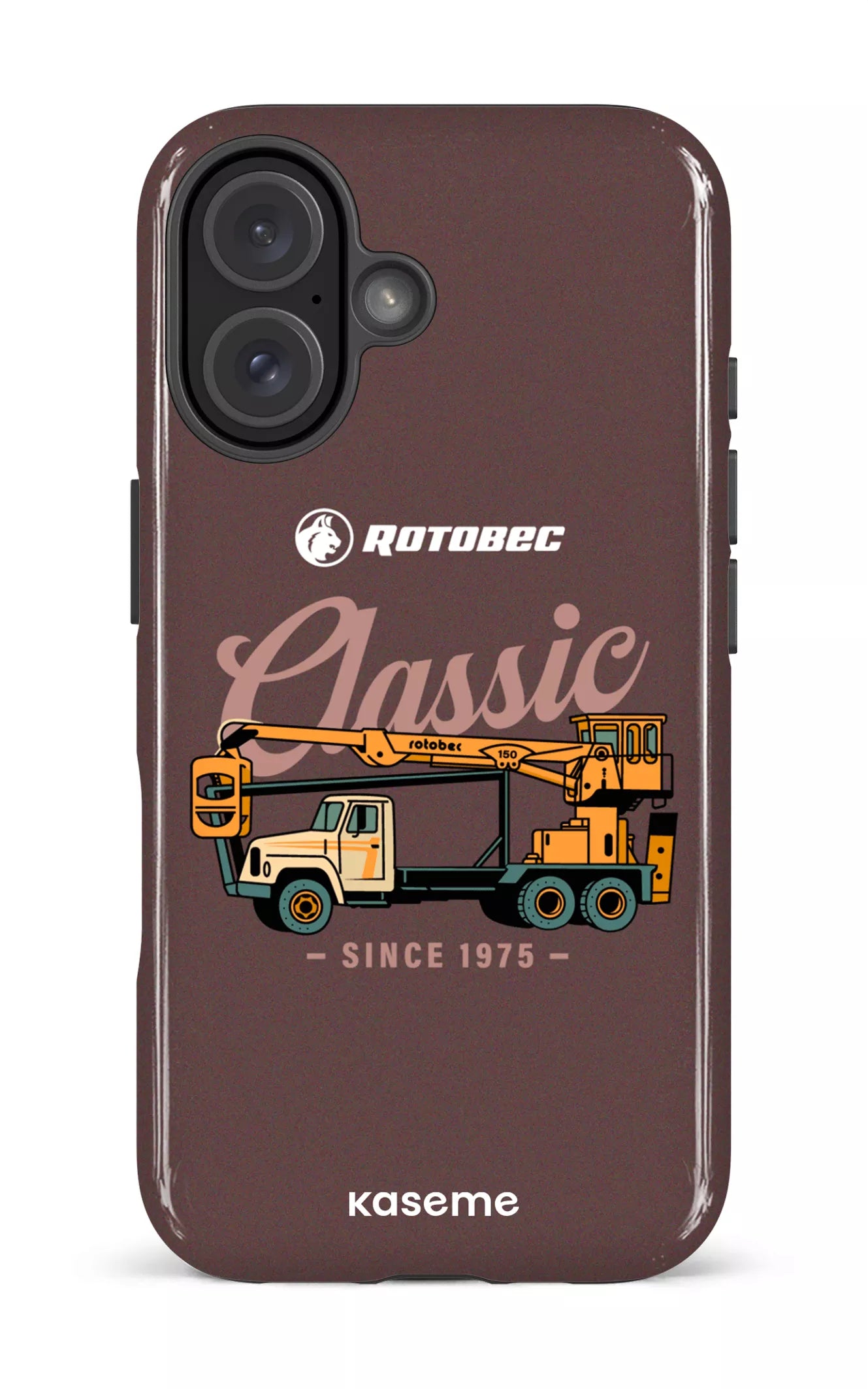 iPhone 16 Impact Case Rotobec Brun "Classic" -