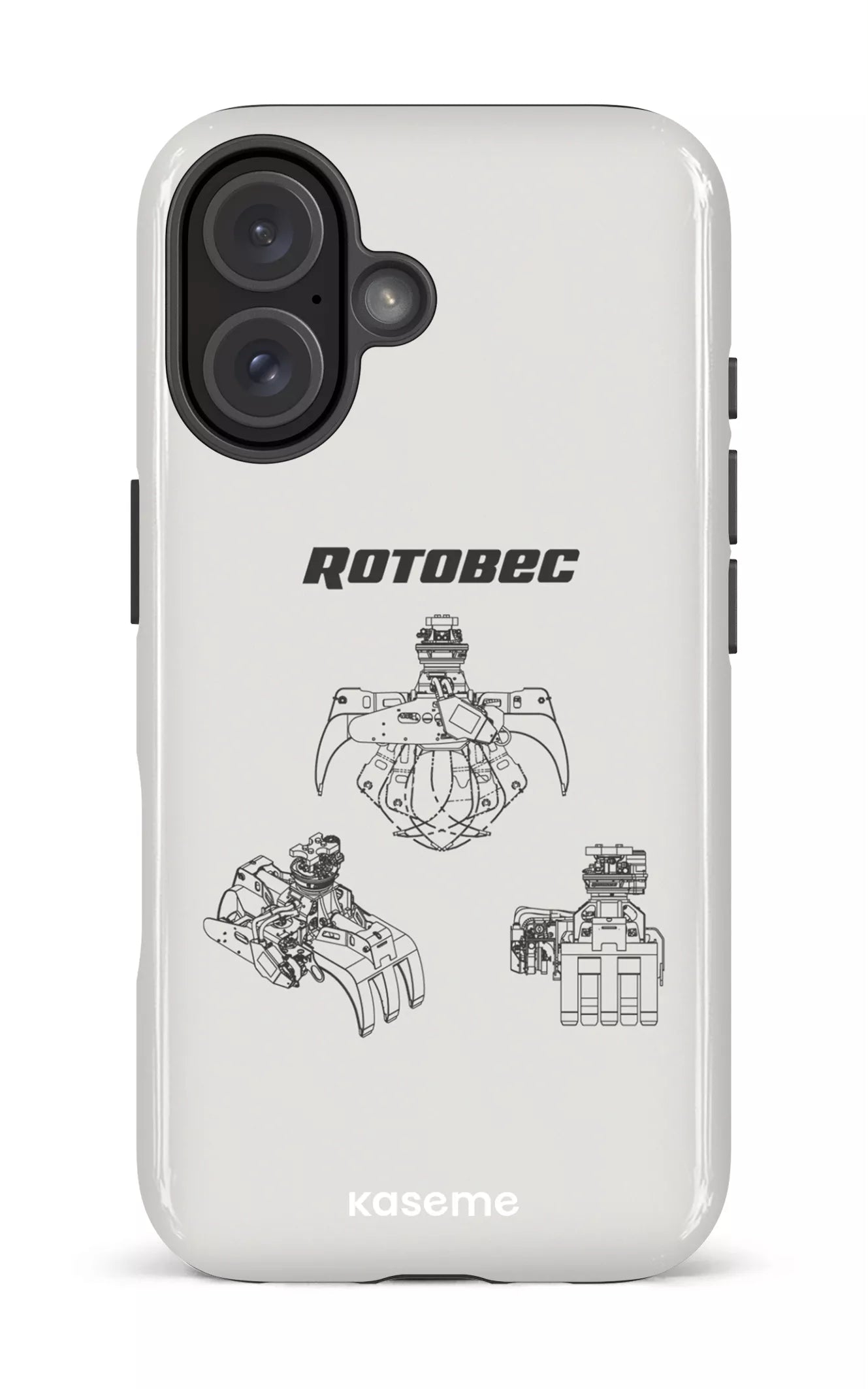 iPhone 16 Impact Case Rotobec Gris -