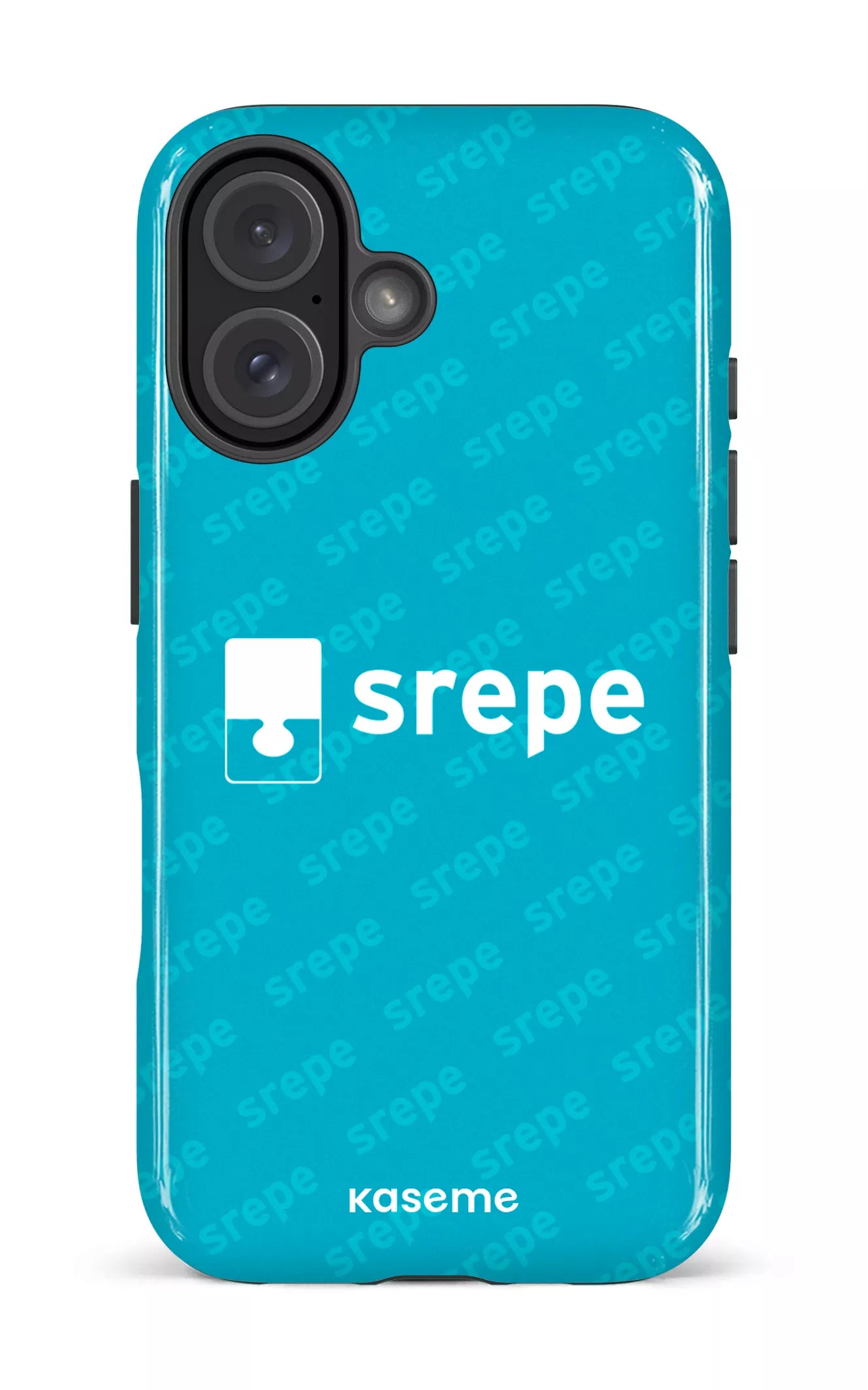 iPhone 16 Impact Case SREPE Pattern Turquoise -