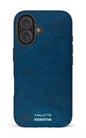 iPhone 16 Impact (Matte) Cuir Bleu x Mallette -