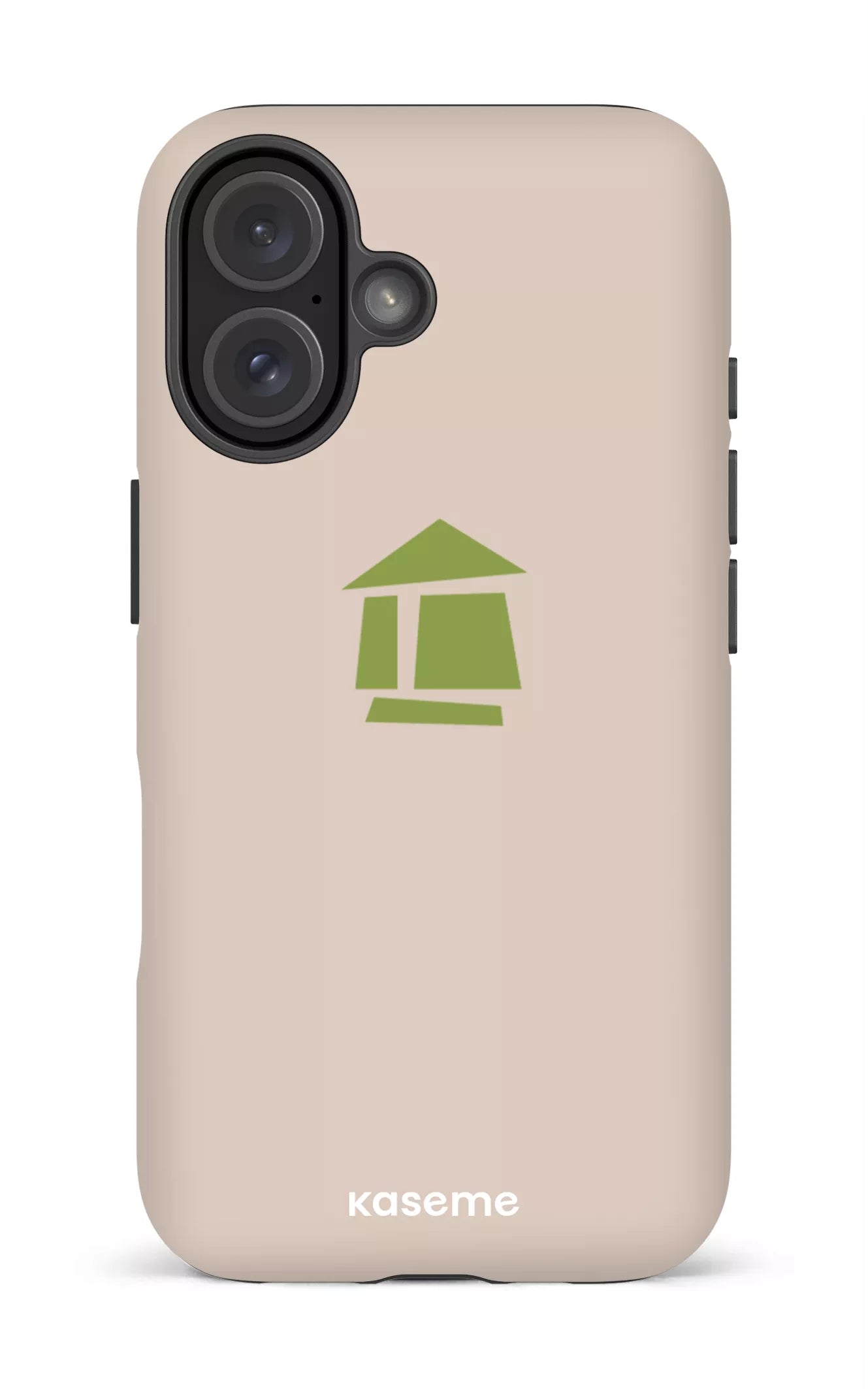iPhone 16 Impact (Matte) Flordeco logo grège -