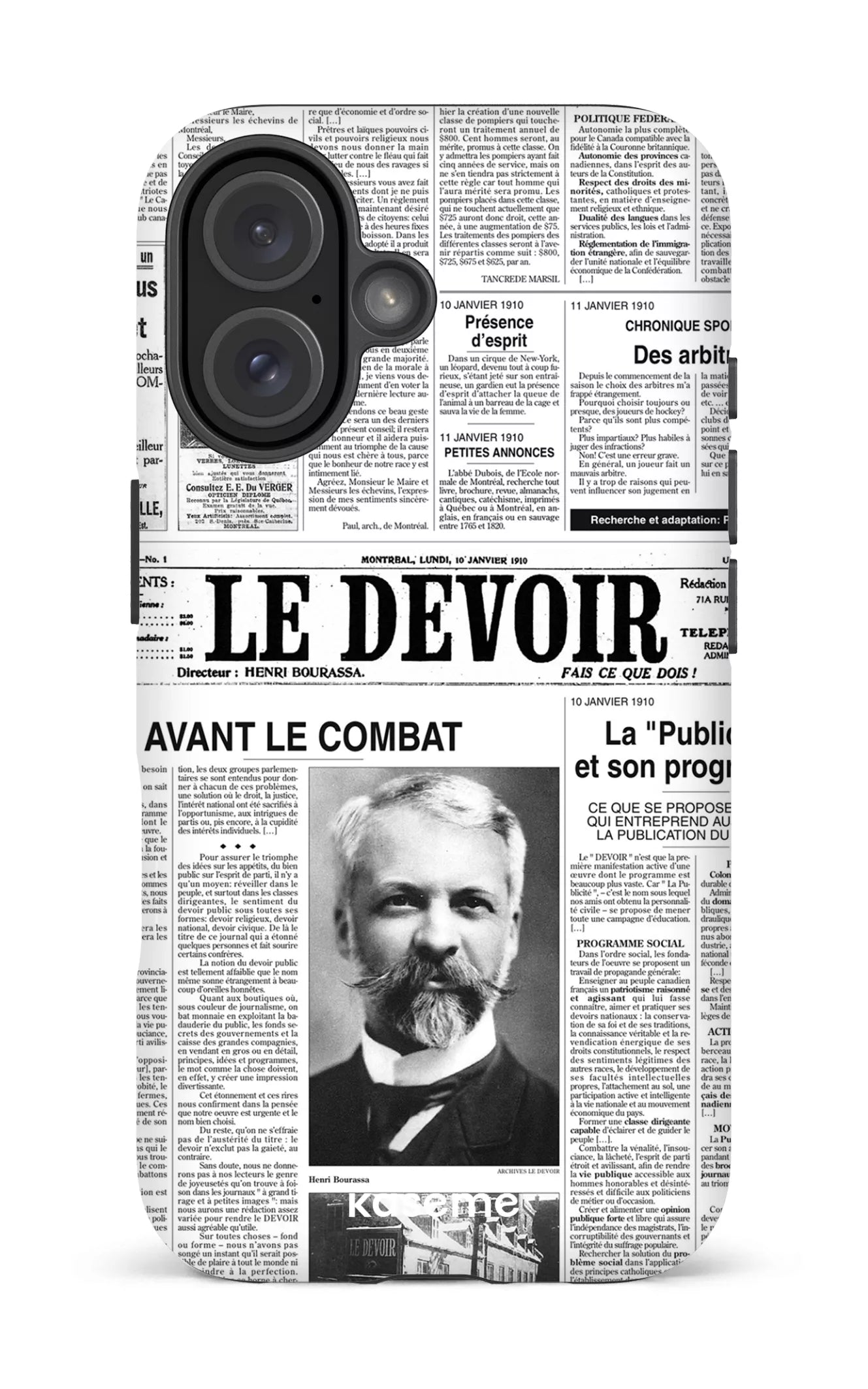 iPhone 16 Impact (Matte) Le Devoir — Premier édito -