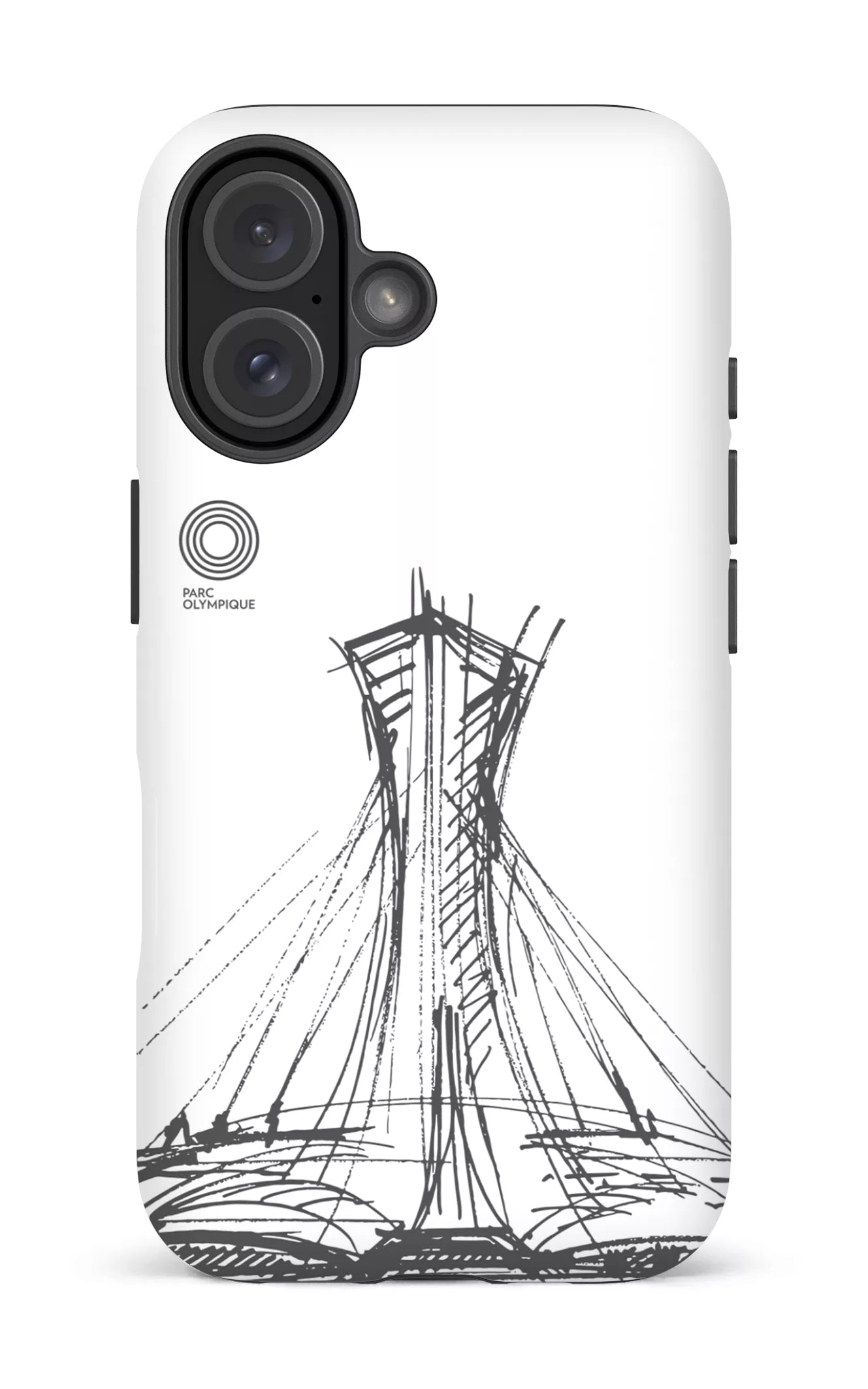 iPhone 16 Impact (Matte) Parc Olympique - Croquis Blanc -
