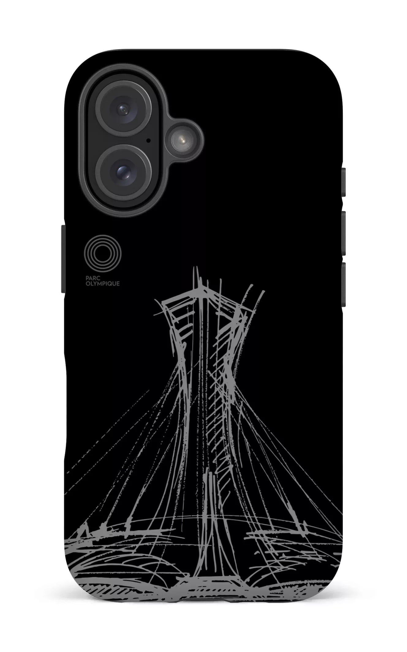 iPhone 16 Impact (Matte) Parc Olympique - Croquis Noir -